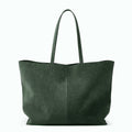 Women's autumn and winter frosted genuine leather single-shoulder tote bag, large-capacity handbag, dog tote bag